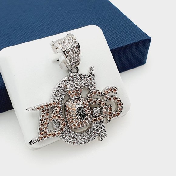 "925 Sterling Silver Plated CZ Pendant, EVBRS337 - Picture 3 of 9